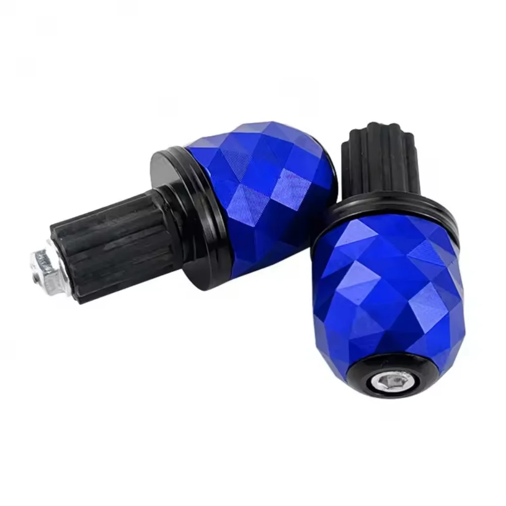 Rotating Ball Grip Motorcycle Handlebar Ends CNC Aluminum Alloy with Diamond Pattern for Various Motorcycle Types