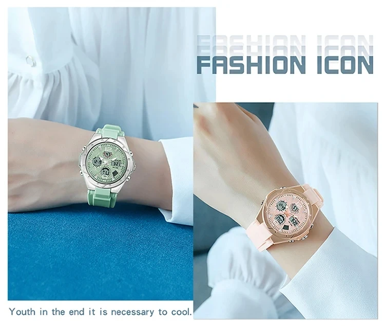 SANDA Luxury New Ms LED Digital Sport Watch Fashion Casual Women Girl Military 50M Waterproof Quartz Ms. Wristwatches