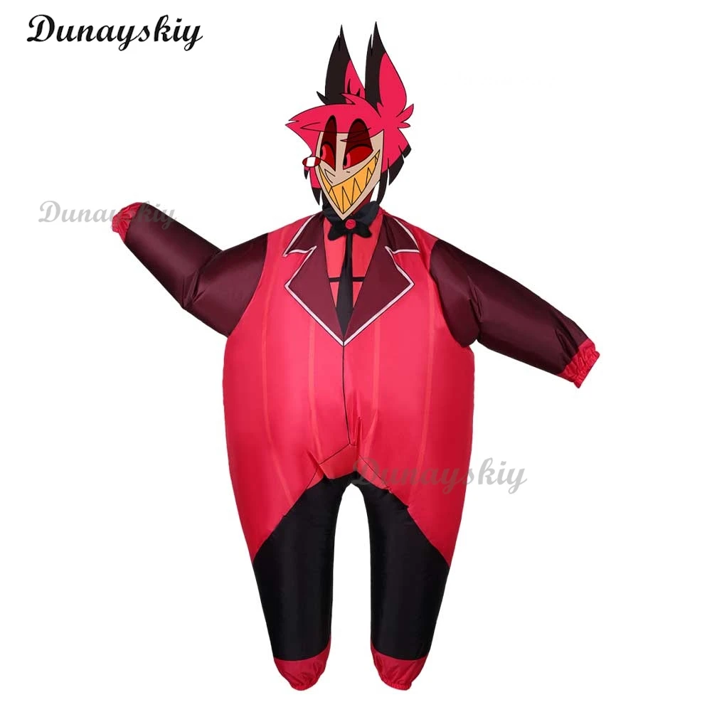 Hazbin Anime Cosplay Hotel ALASTOR ropa inflable disfraz, uniforme de fiesta de Halloween, traje para hombres y mujeres