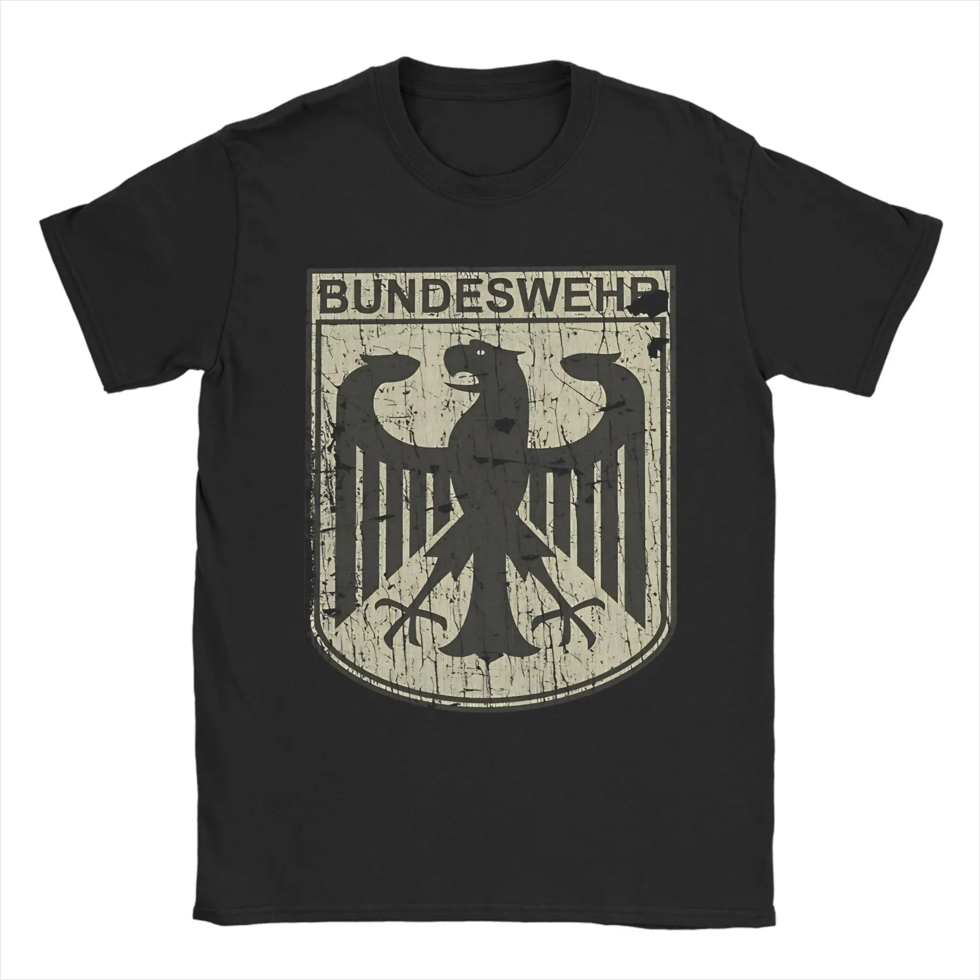 Federal Defense Forces of Germany German Eagle  T Shirts for Men 100% Cotton T-Shirt Round Collar Tee Shirt Short Sleeve Tops