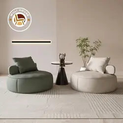 Wuli House Nordic Instagram Lazy Sofa Tatami Living Room Single Chair Leisure Round Sofa Bedroom Balcony Light Luxury And Simple