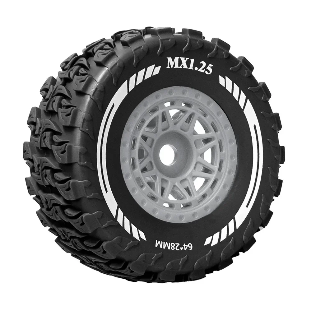 

Rc Car 4pcs 64mm Rubber Tire Tyre 12mm Hex Platic Wheel Hub For Wltoys Arrma 1/14 Mini Mojave Grom Mjx Hyper 14301 Rc Car Parts