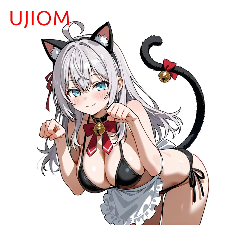 UJIOM Cute Alya Cat Maid Wall Stickers High Quality Anime Graphics Living Room Veneer Decals Cool Veneer Sofa Wall Decoration