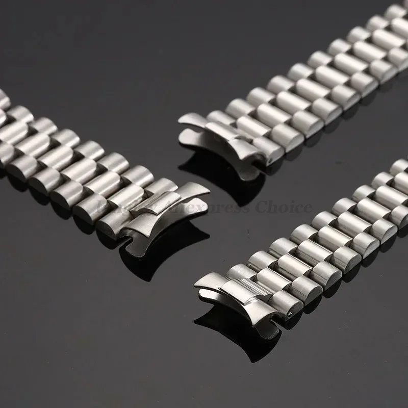 17mm 20mm Stainless Steel Strap for Rolex Watch Band for Oyster Bracelet Curved End Metal Belt Men Watch Replacement Wristband