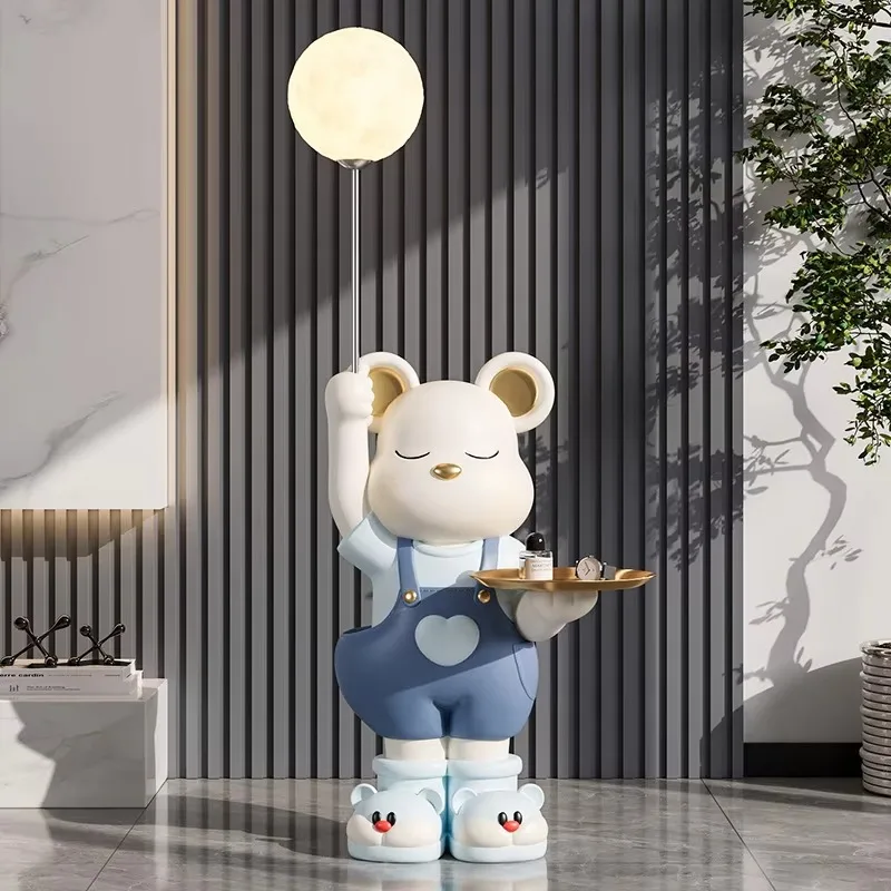 جديد صافي الأحمر زخرفة كبيرة غرفة المعيشة تلفزيون خزانة الطابق الديكور الحديثة ضوء ديكور منزلي فاخر الدب العنيف التخصيص