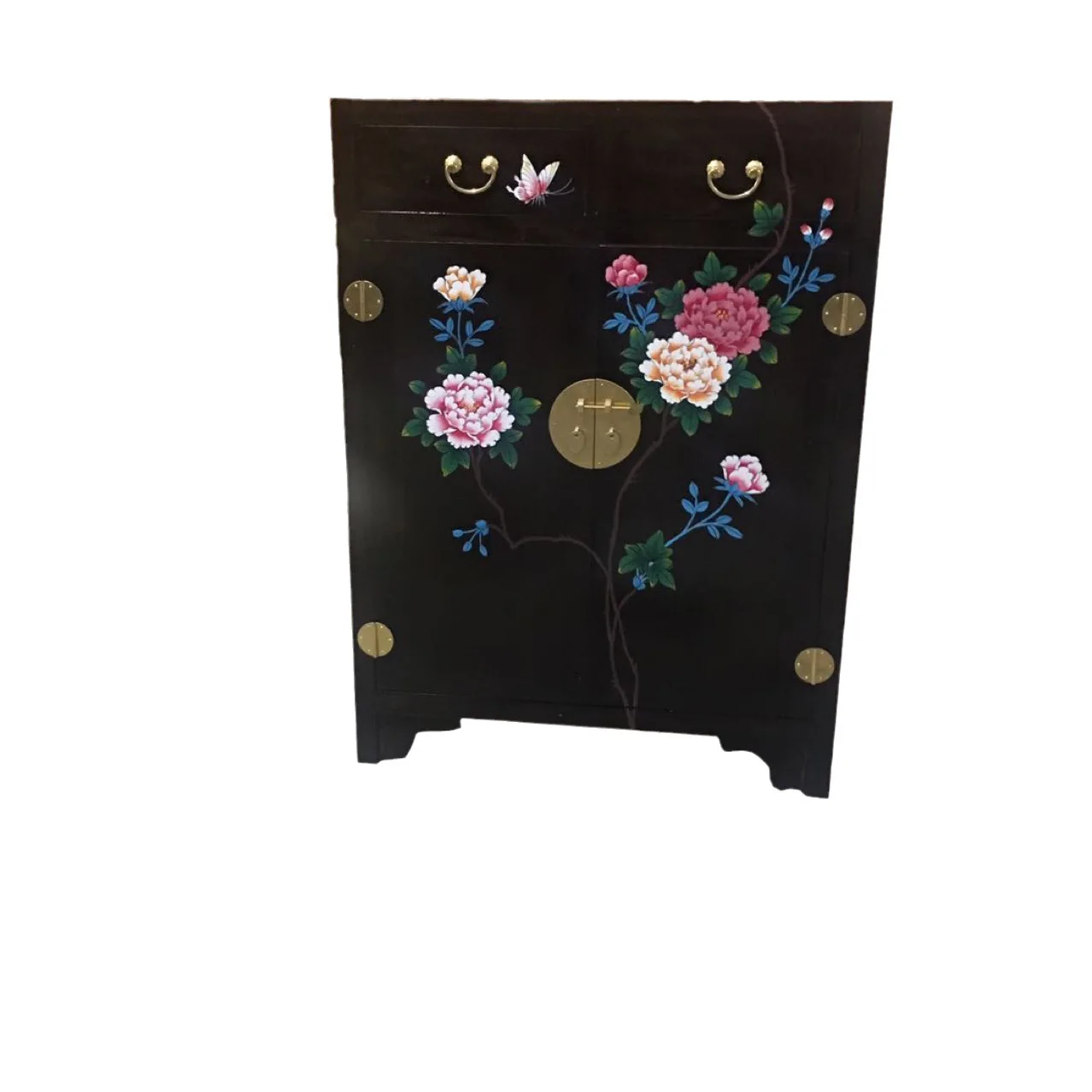 

Camphor wood, solid wood shoe cabinet, creative hand-painted multi-layer locker