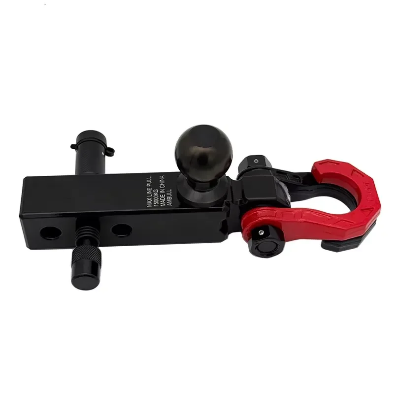 Aluminum Alloy 3-Hole Square Trailer Arm Full Kit Ball Head Anti-Loosening High-Strength Split Shackle