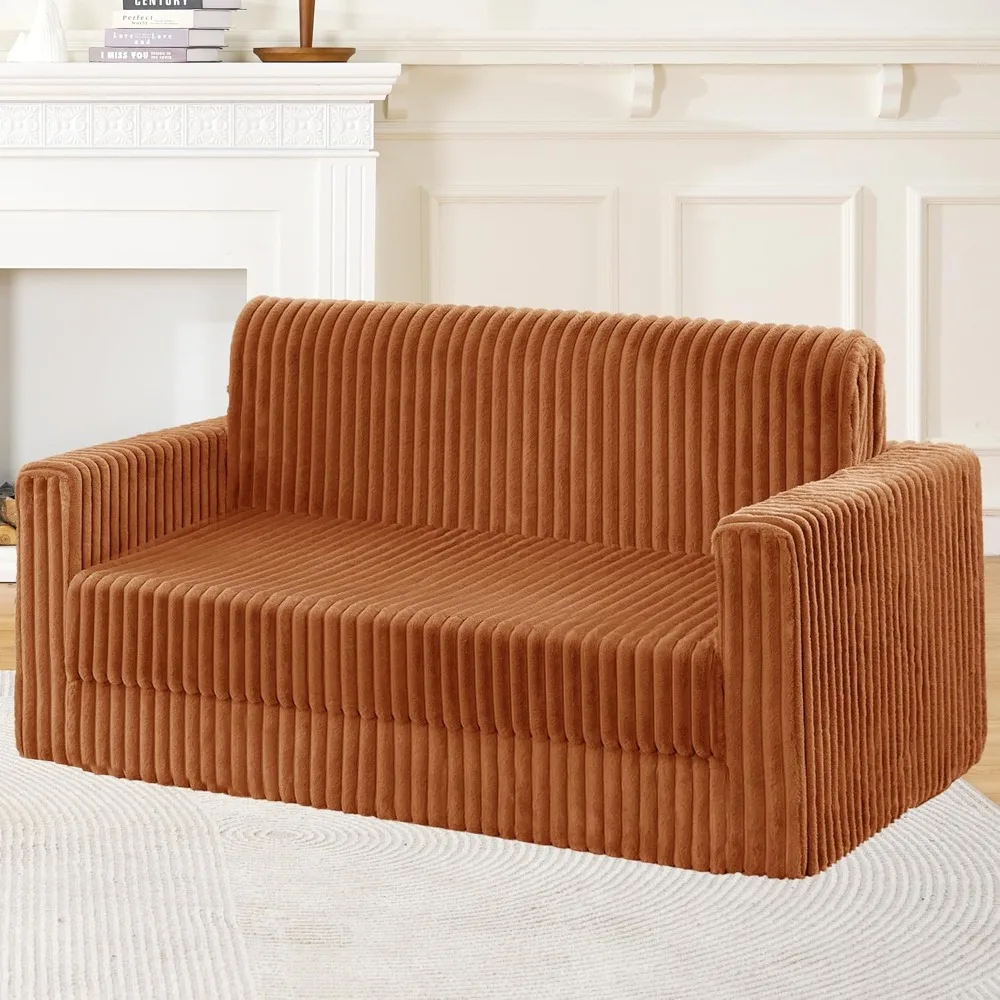 

2-in-1 Couch Sofa Folding Bed, Sleeper Love Seat with Armrest, Comfy Floor Couch, Lounge Chair Bed, Multi-Functional Lazy Sofa