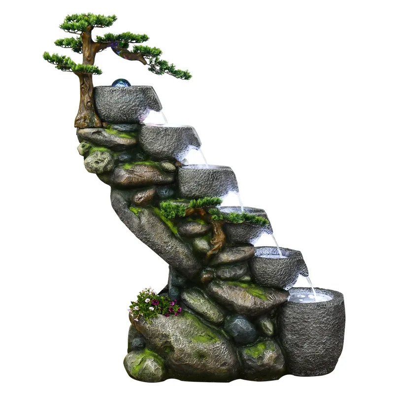 Rockery Alpine Fountain Small Fish Pool Balcony Outdoor Garden Garden Circulating Ornament Landscape