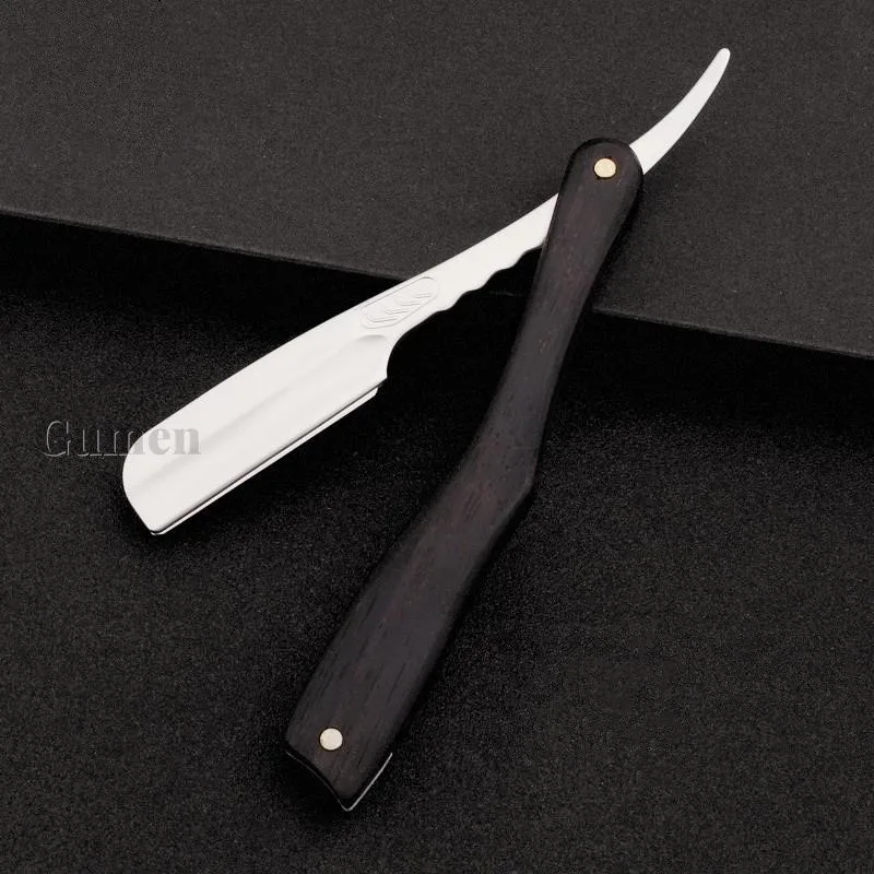 Pro Shaving Straight Razor Men Women Manual Sharp Folding Knife With Feather Blade Light Carbon Steel Shaver Sandalwood Handle