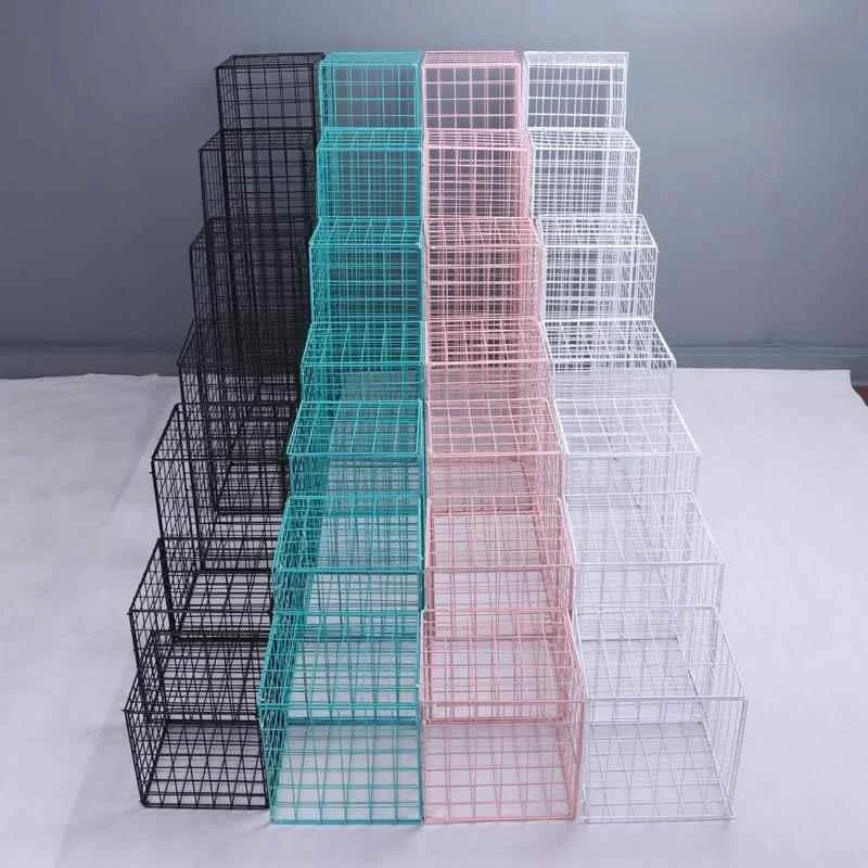 White Mesh Wall Storage Rack Nursery Photo Display Wire Grid Panel Vertical Hanging Organizer Kids Room Decor Solution