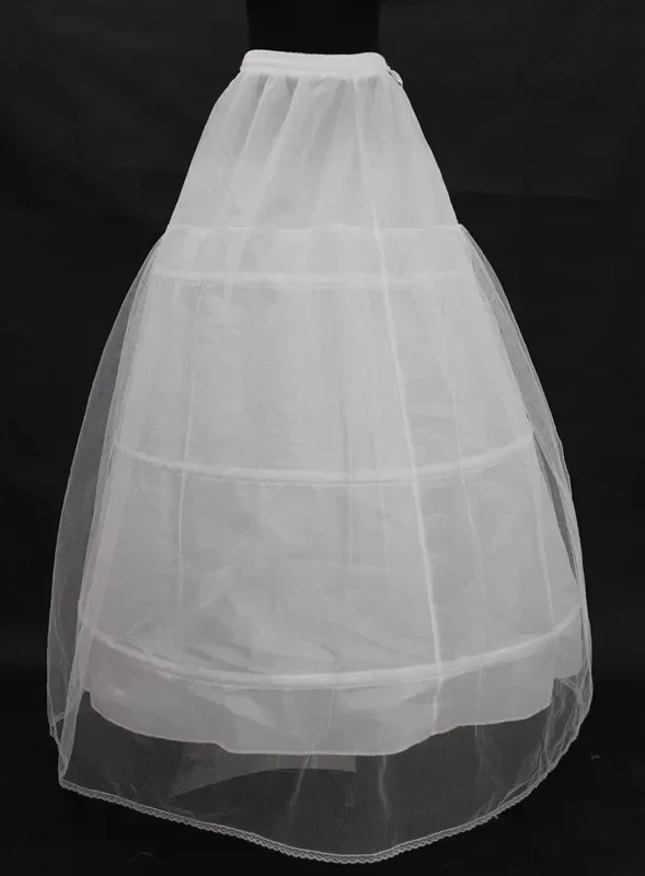 Petticoats für Hochzeitsaccessoires auf Lager, 3-Reifen-Krinoline, günstiger Unterrock für Ballkleid