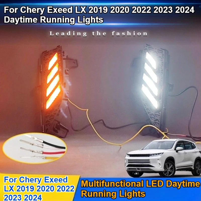 

For Chery Exeed LX 2019 2020 2022 2023 2024 Daytime Running Light LED Retrofit Daytime Running Fog Light Frame Decorative Light