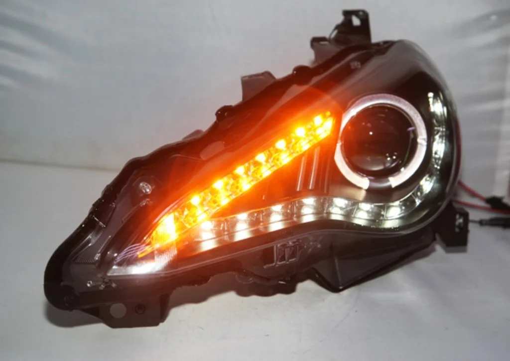 2013 To 2014 Year FOR TOYOTA GT86 FT86 LED Head Light Black Angel Eye Black Housing SN