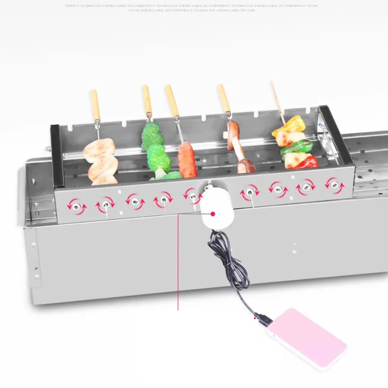 Not Limited To Roasting Needles Automatically Flipping The Shelf Adjusting Width Barbecue Grill 5V Rolling Skewers Tools