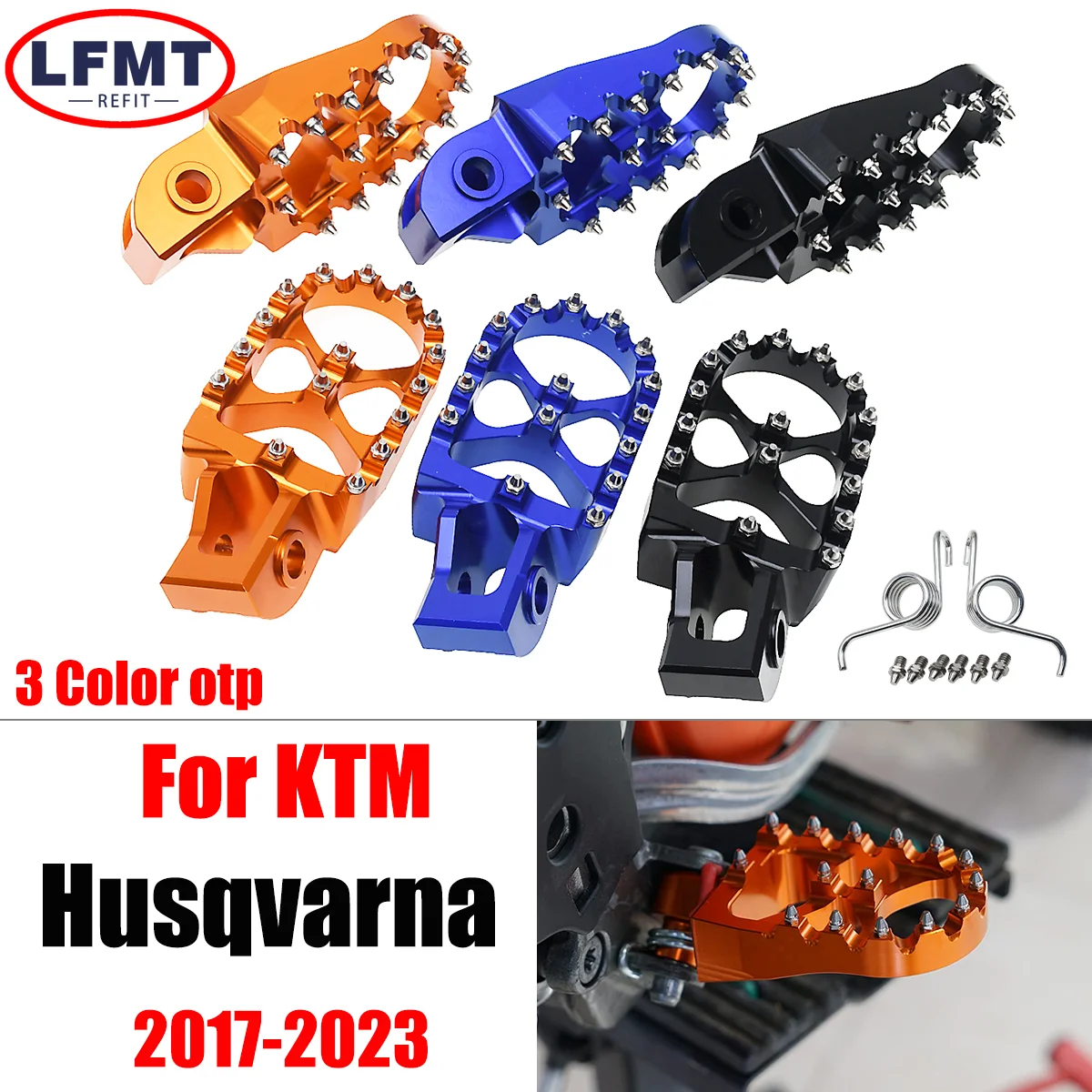 

For KTM Husqvarna Gas Gas Footrest Foot Pegs Footpegs Rests Pedals 85 125 200 250 300 350 400 450 500 501 CC Dirt bike universal