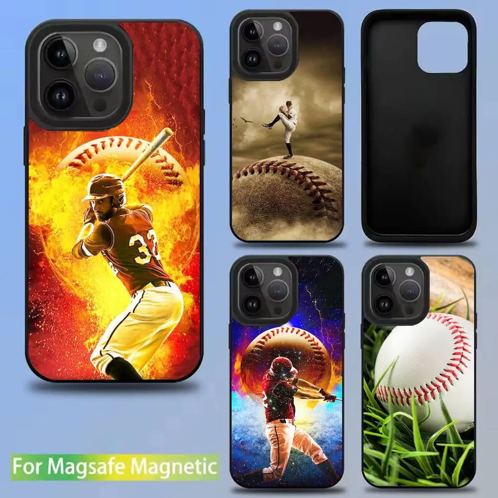 

Baseball Phone Case For iPhone 16,15,14,13,12,11,Pro,Max,Plus,Mini,SE New Magsafe Magnetic Wireless Charging