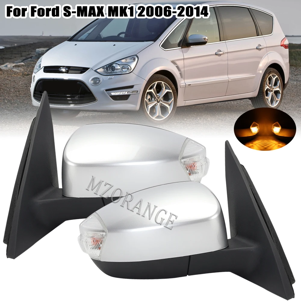 

Rearview Side Mirror Cover for Ford S-MAX MK1 2006 2007 2008 2009 2010 -2014 Door Wing Heated Adjusted Turn Signal Lights