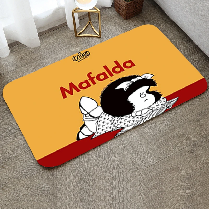 Cute Foot Mat Mafalda Kitchen Carpet Balcony Bathroom Floor Mats Rug Bath Room House Entrance Door Home Welcome Non-slip Textile