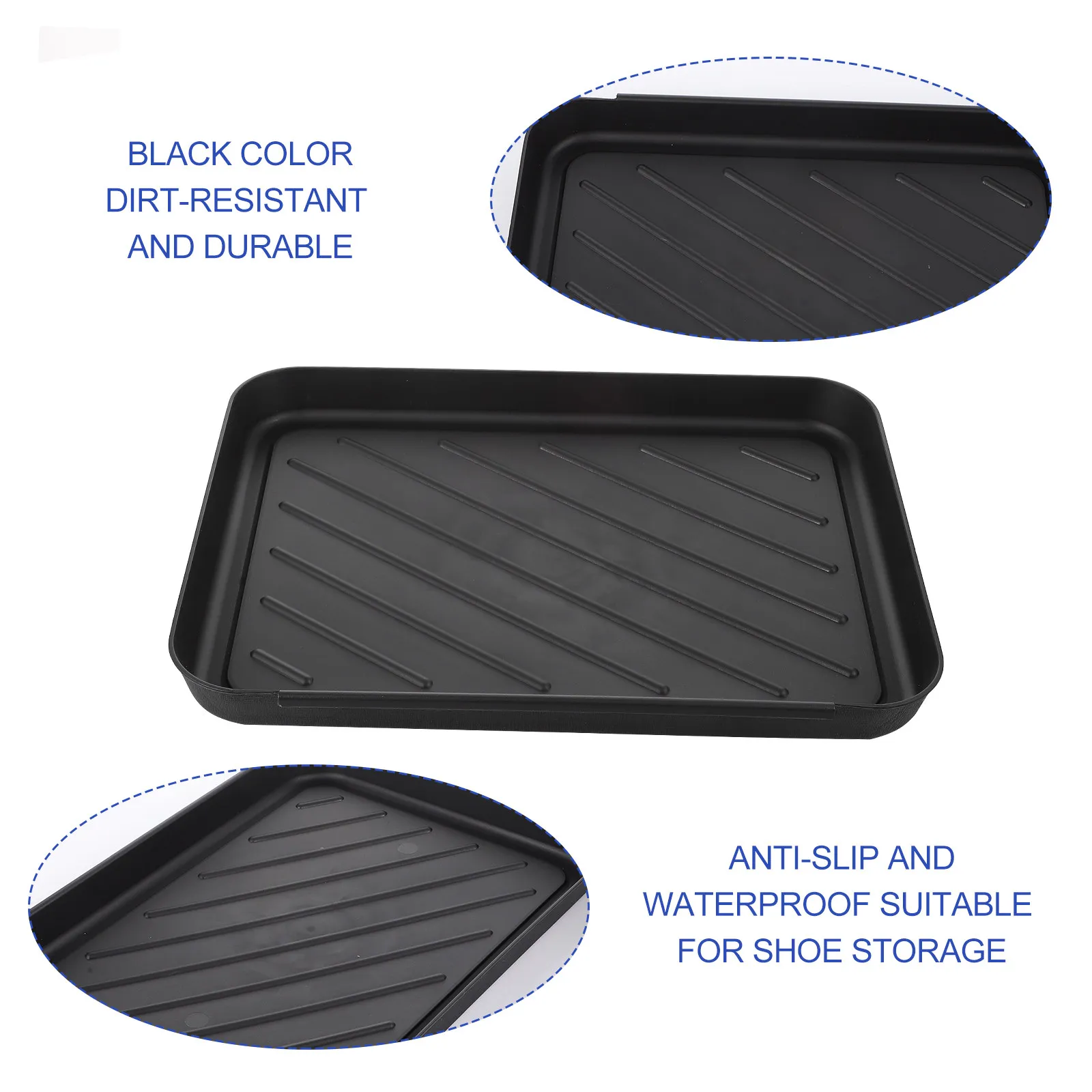1Pcs Shoes Storage Tray Plastic Multipurpose Drying Plate Organizer Entryway Floor Cleaner Storage Mat Plastic Tray