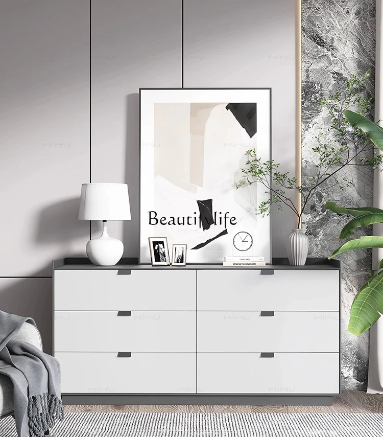 

Italian light luxury solid wood chest, simple modern living room, bedroom storage cabinet