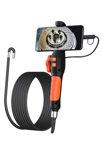 Imagen 2 del producto Endoscopio de dirección articulado bidireccional para Android ISO, 6mm, inspección por boroscopio CMOS, otoscopio, cámara, microscopio Digital