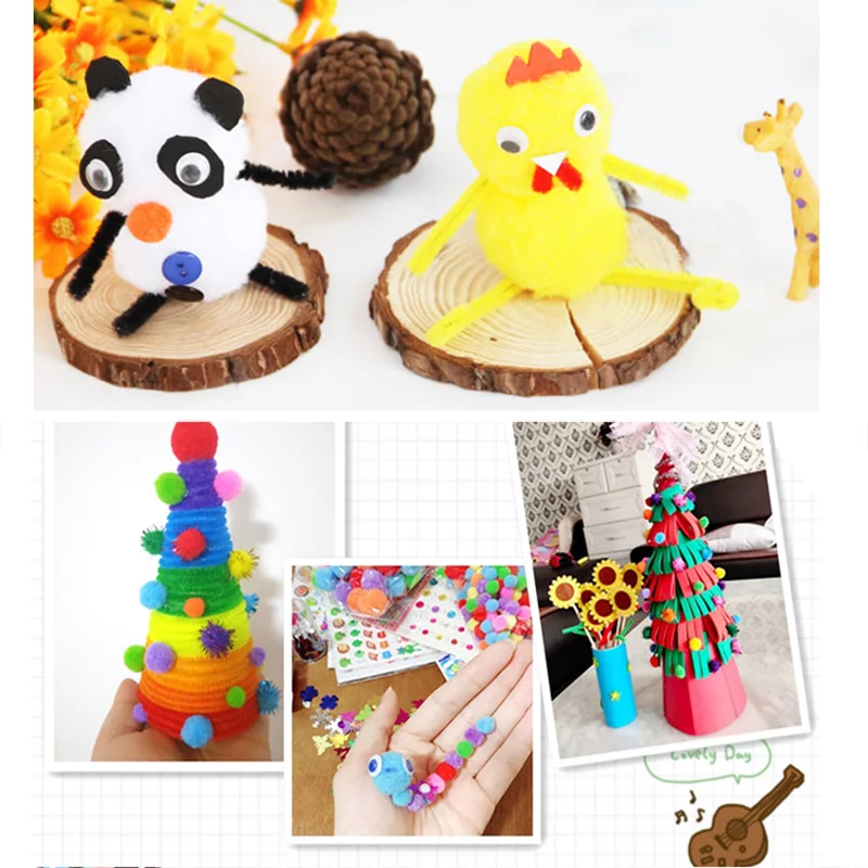 مواد يدوية ذاتية الصنع عصا قطيفة/كريات/عيون متذبابة مستلزمات الحرف اليدوية المنزلية إكسسوارات يدوية TMZ