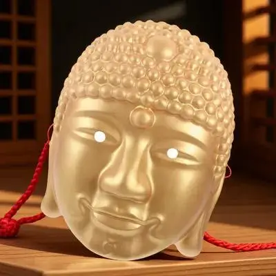 

Buddha Face Mask Unique Carnival Halloween Cosplay Costume Ball Masquerade Party Festival Reusable Lightweight Portable