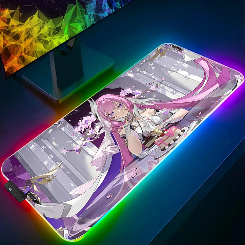 لوحة الماوس أنيمي ملحقات الألعاب لوحة الماوس ألعاب LED PC كاملة الكمبيوتر هونكاي إمباكت 3 لوحة المفاتيح RGB HD حصيرة مكتبية Varmilo