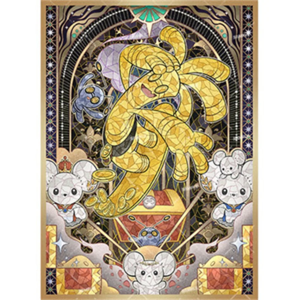 

66x91mm 60PCS/SET Pokémon Scarlet and Violet Commendation Round Match Anime Protector Card Cover for Board Games Trading Cards