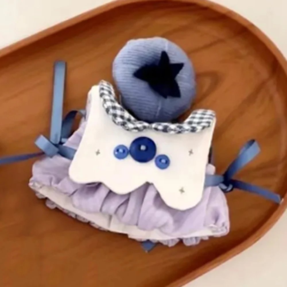 ชุดตุ๊กตาผ้าฝ้ายขนาด 10 ซม. ลายผลไม้ เค้ก บลูเบอร์รี่ ชุดตุ๊กตาขนาด 10 ซม. น่ารักสุดๆ ชุดแต่งตัวตุ๊กตา