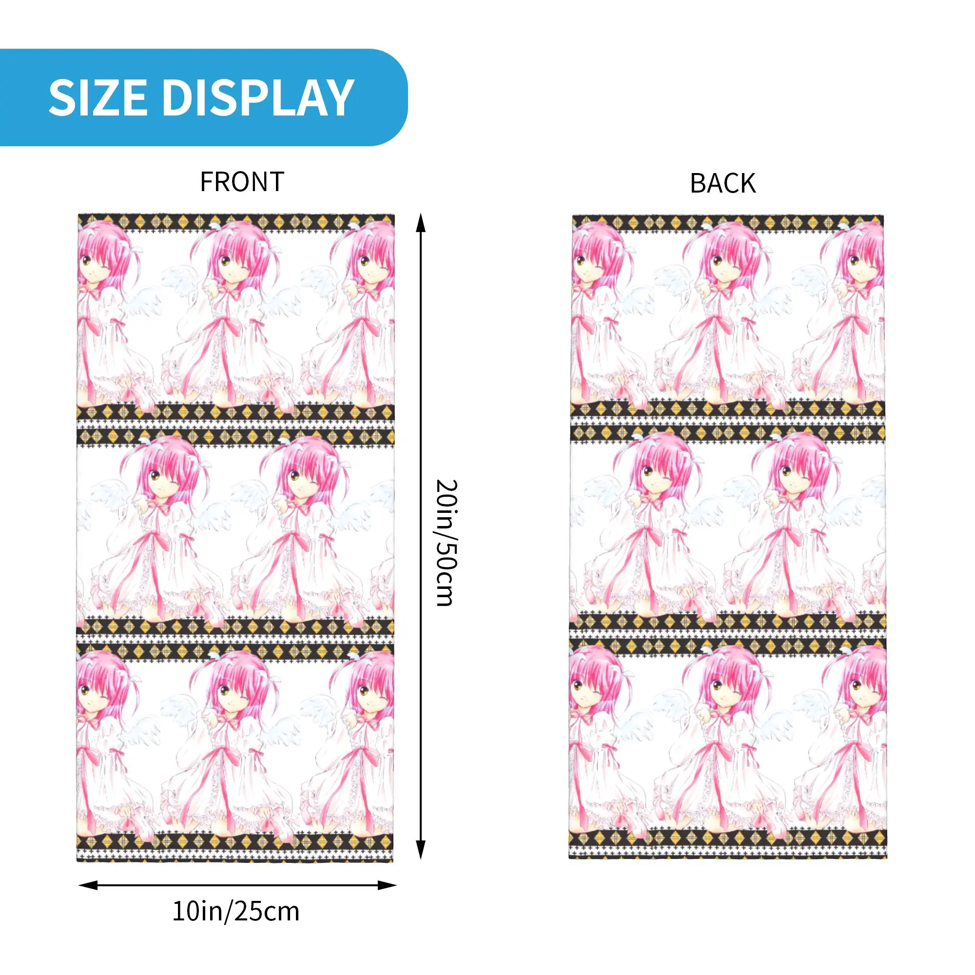Shugo Chara Japan Anime Bandana Neck Gaiter Printed Wrap Mask Scarf Multifunction Cycling Scarf Hiking Fishing Unisex Adult