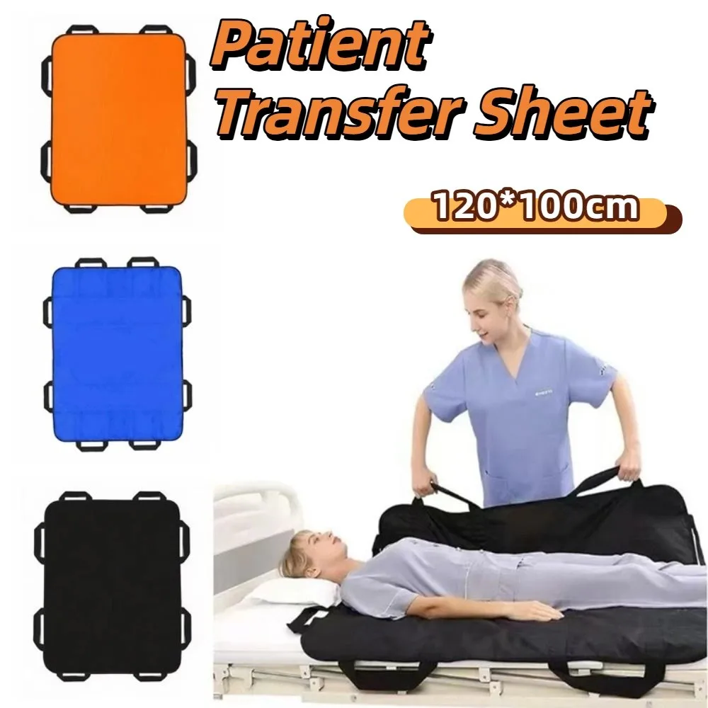 Reusable Flip Over Care Pad Durable Nylon Fabric Waterproof Patient Transfer Sheet High Capacity Washable