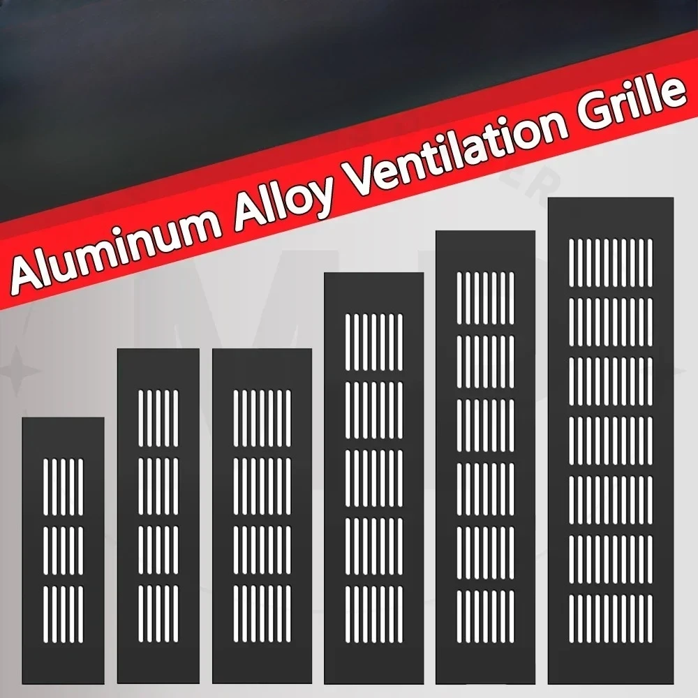 2 Pcs Aluminum Alloy Ventilation Grille Matte Cabinet Air Vent Device Dampness Control Dissipate Odor Hardware Accessories