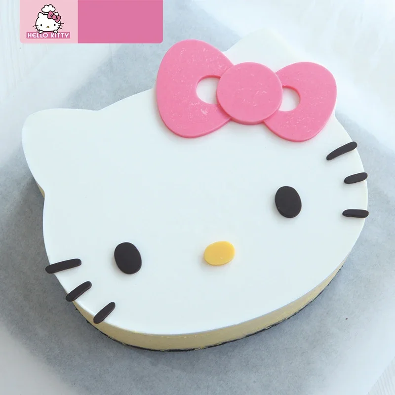 Sanrio Kawaii hellobykitty stampo in acciaio inossidabile da 4/6/8 pollici anello di Mousse rialzato tiramisù stampo per Cheesecake tre pezzi