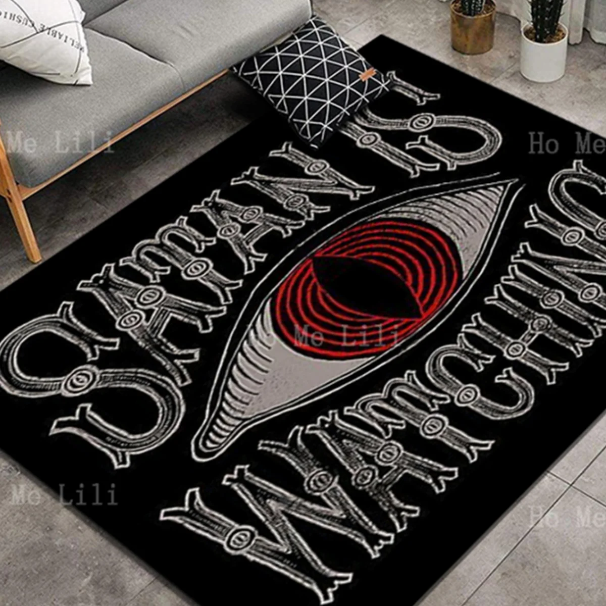 Satan Art Evil Eyes Are Watching Your Music Album Suffering Non Slip Flannel Carpet For Home Decoration