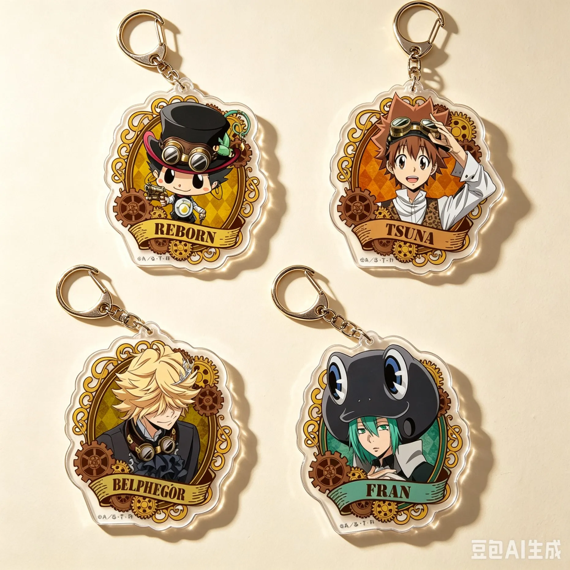High Definition Images Cartoon Katekyo Hitman Reborn! Figure Decoration FUNNY Bag Car Key Ring Charm Gift Anime Acrylic Keychain
