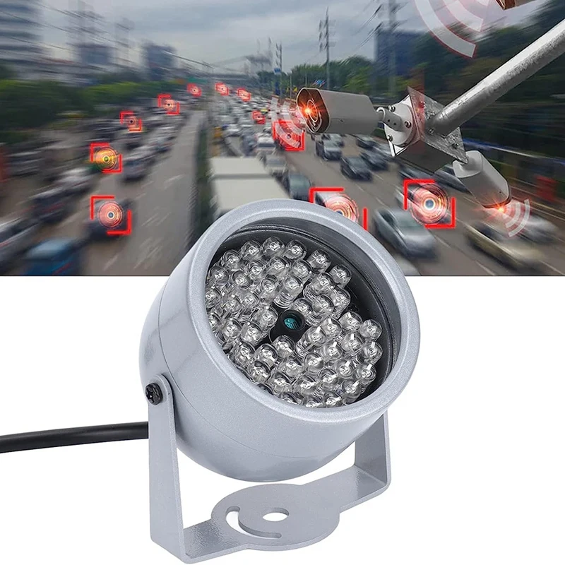 1 pz Illuminatori IR 48 LED Lampada impermeabile per visione notturna Luce a infrarossi IR per interni