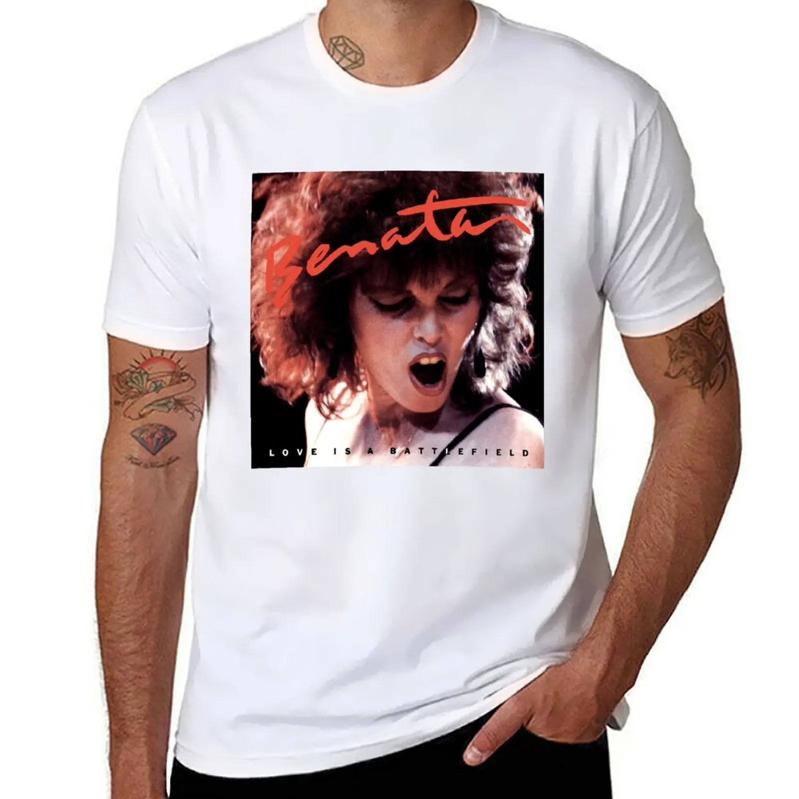 

Love is a battlefield T-Shirt anime tshirt t shirts for man pack cotton T-Shirt