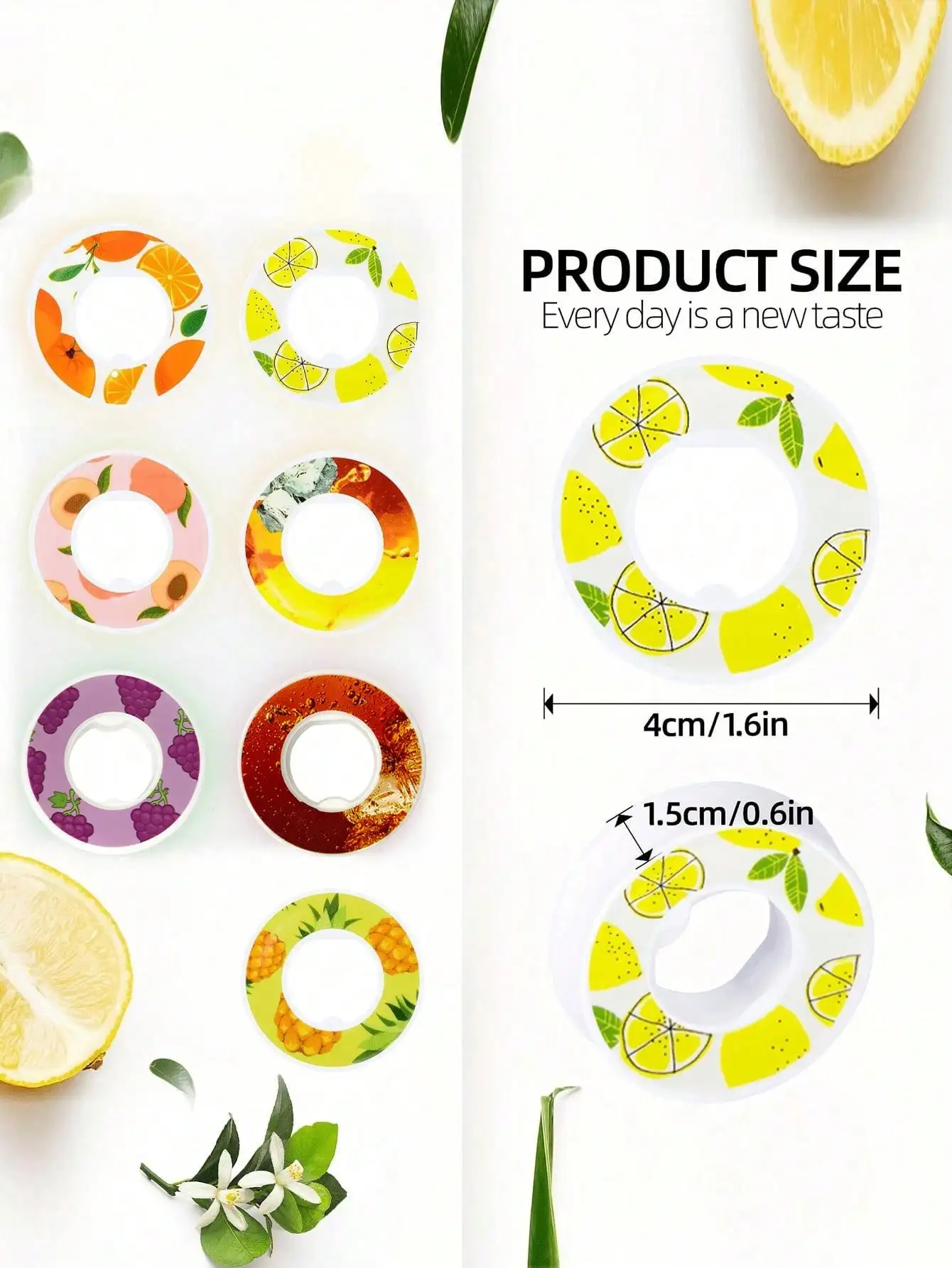 1pc Round Juice Drink Flavor Pod 0 Sugar 0 Calorie Flavor Ring Suitable For Plastic Water Bottles Sports Fitness Cup Accessories