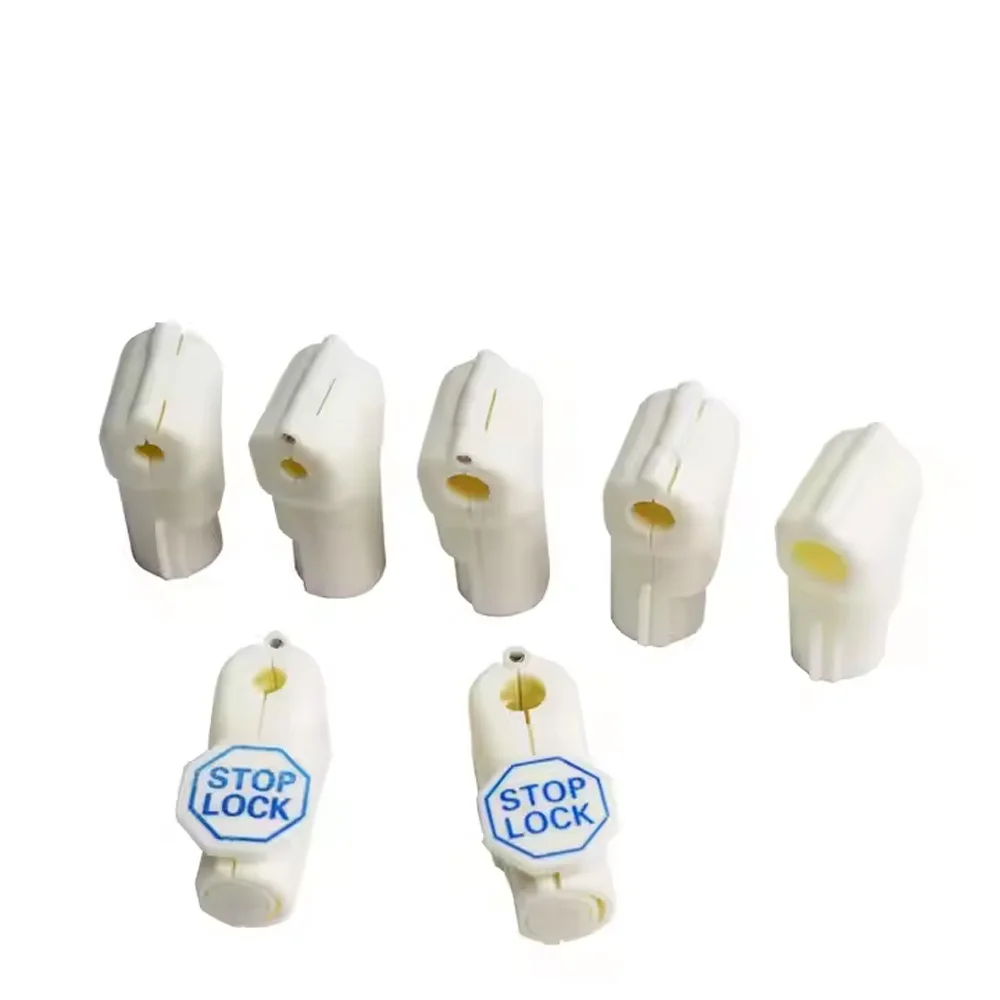 

100 шт./пакет, белые 6-миллиметровые противоугонные бирки EAS — жесткие бирки для розничной безопасности с крючком для остановки (оптовая упаковка)