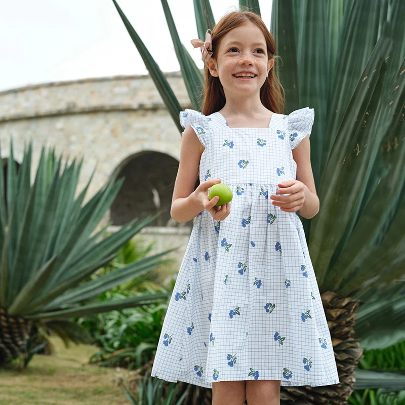 Dave Bella Children's Princess Dresses Spring Summer Girls Cotton Skirts Fashion Outerwear Elegant Party Kids Clothing DK2252099