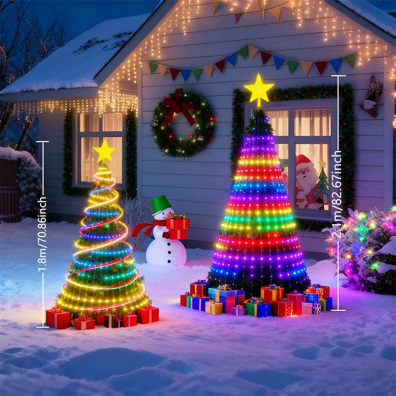 RGBIC Christmas Tree LED String Lights USB Bluetooth Fairy Lights Wedding Camping Outdoor Garden Room Decor LED Garland Light image 4