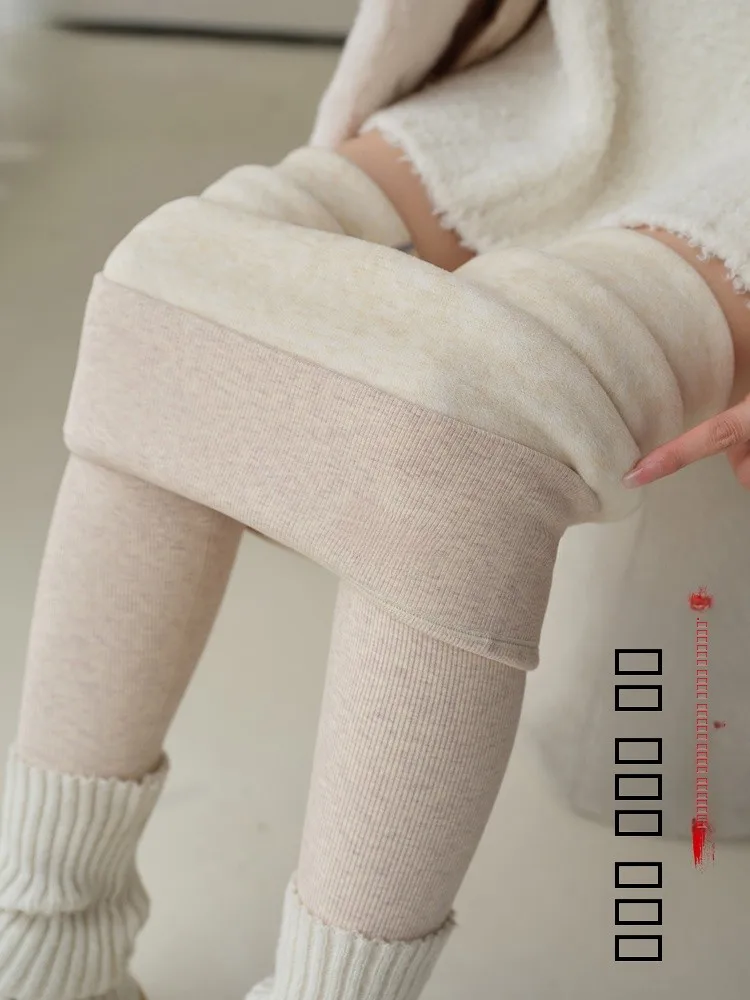 

Женские утепленные леггинсы с высокой талией из шелковистой ткани, облегающие, для йоги, повседневные, длинные брюки