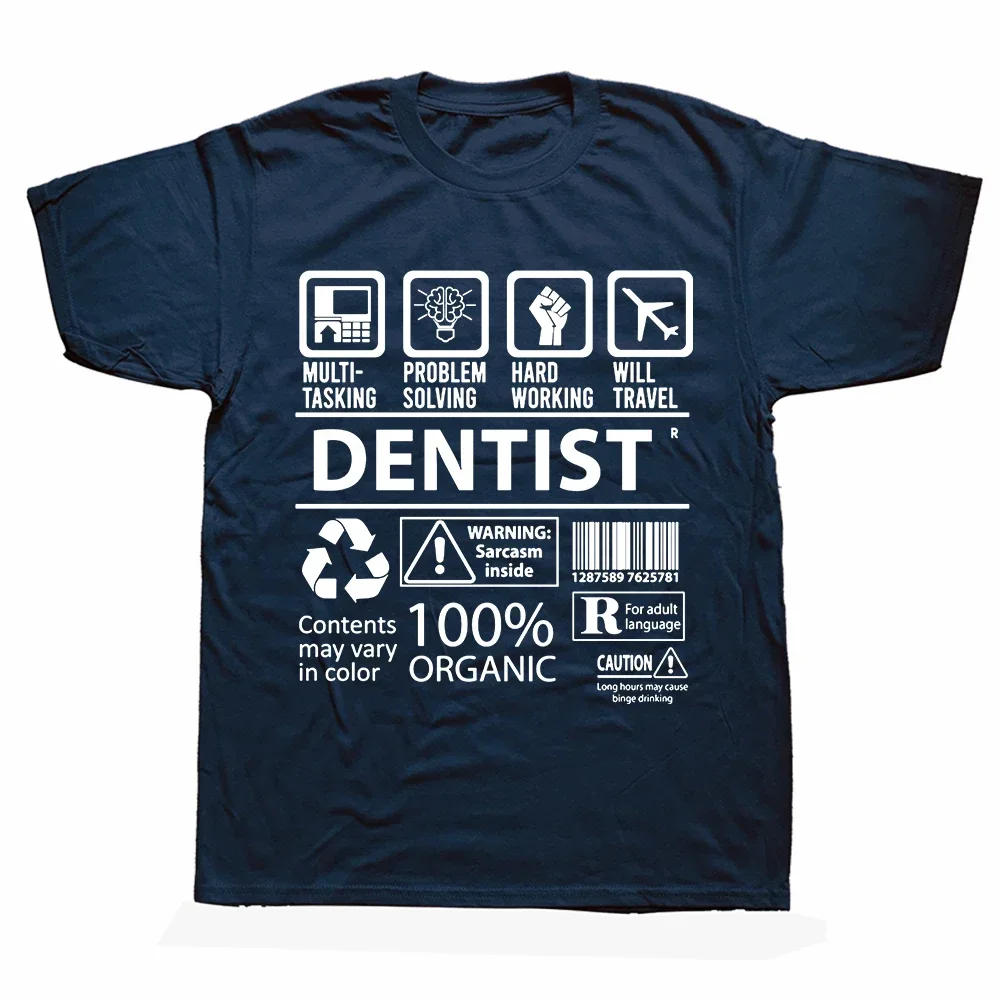 Male T-shirt Doctor Artist Equal Dentist Definition Noun Funny Shirt Euro Size T Shirt Fashion Tshirt Streetwear Cotton 2024