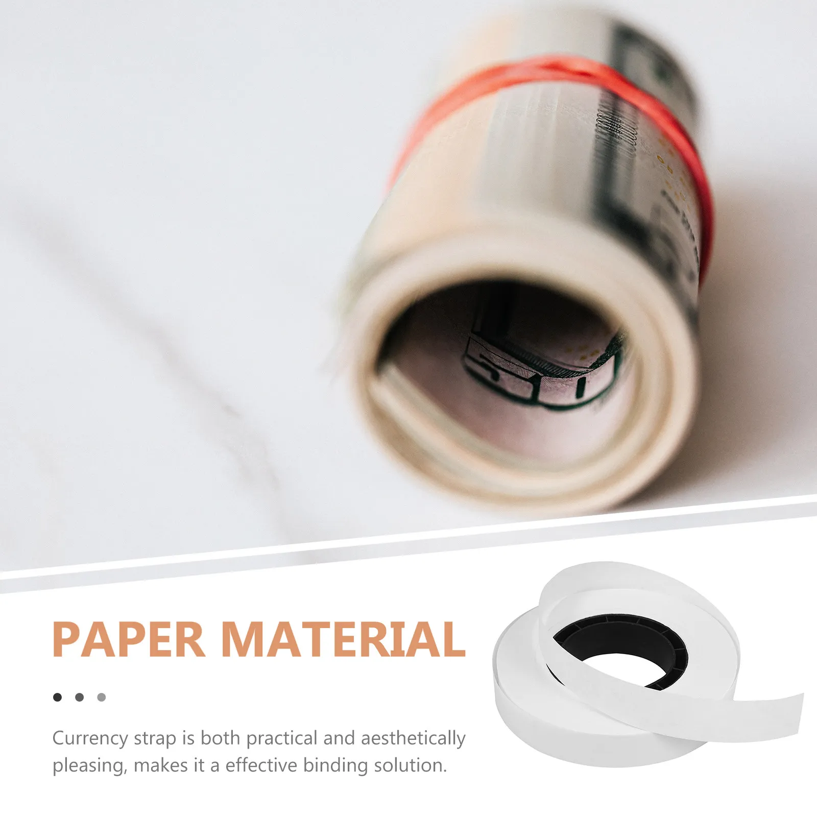 1 Roll Banknote Cash Paper Straps Money Wrappers Currency Bands Convenient Money Organizer for Bills Fix Strap view 5