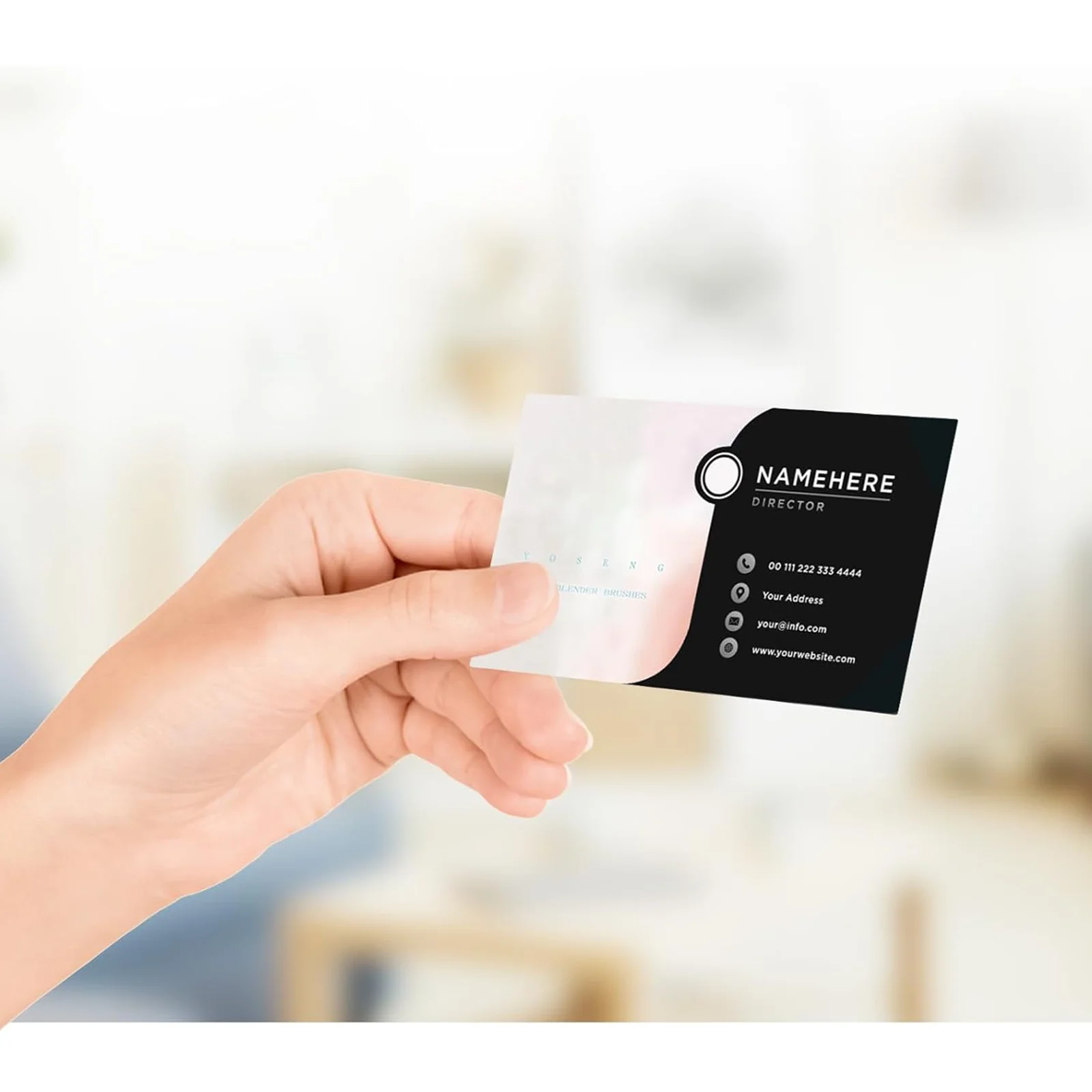 2x3.5 Inch 20 Pcs of Business Card Adhesive Backing Magnetic Sheet, Flexible Self-Adhesive Magnetic Sheets, Custom Business Card