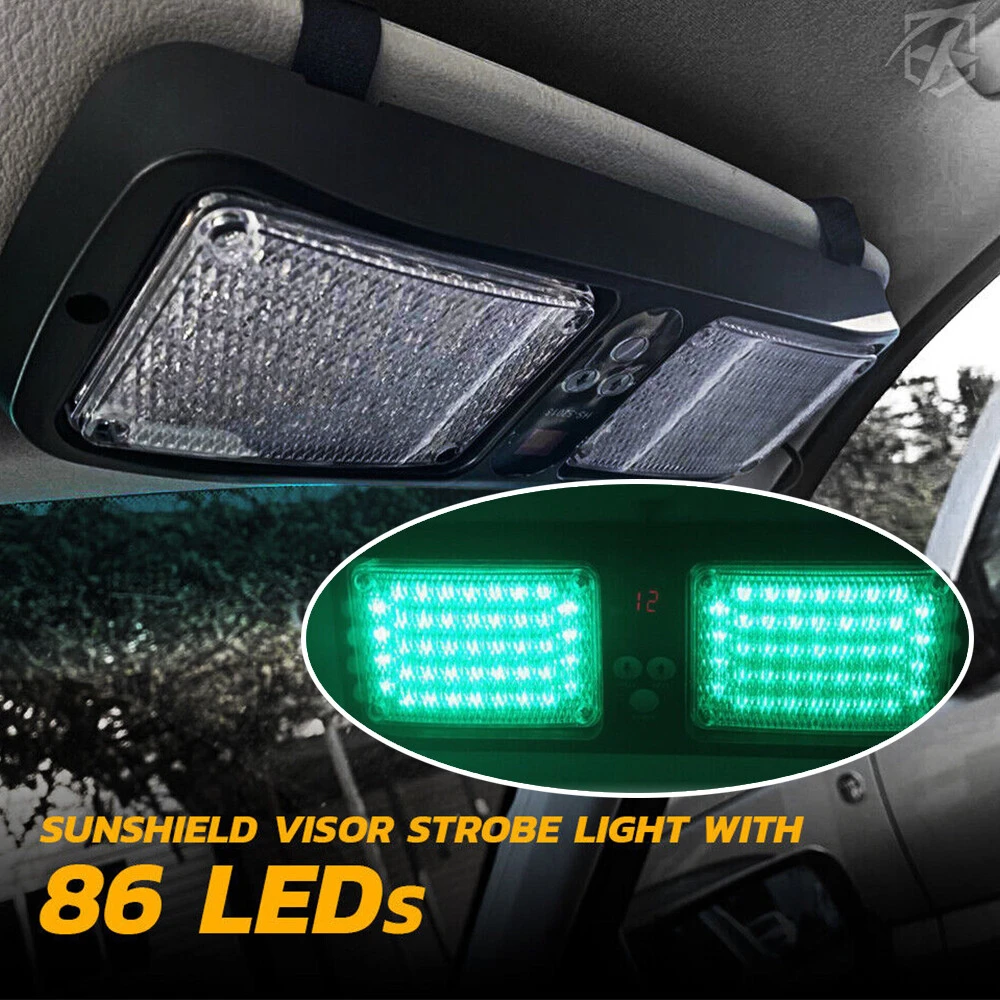 

Зеленый сигнальный фонарь 12В, 86 светодиодов, аварийный автомобильный светильник, предупреждающий световой луч, 12 режимов мигания, стробоскоп для автомобиля