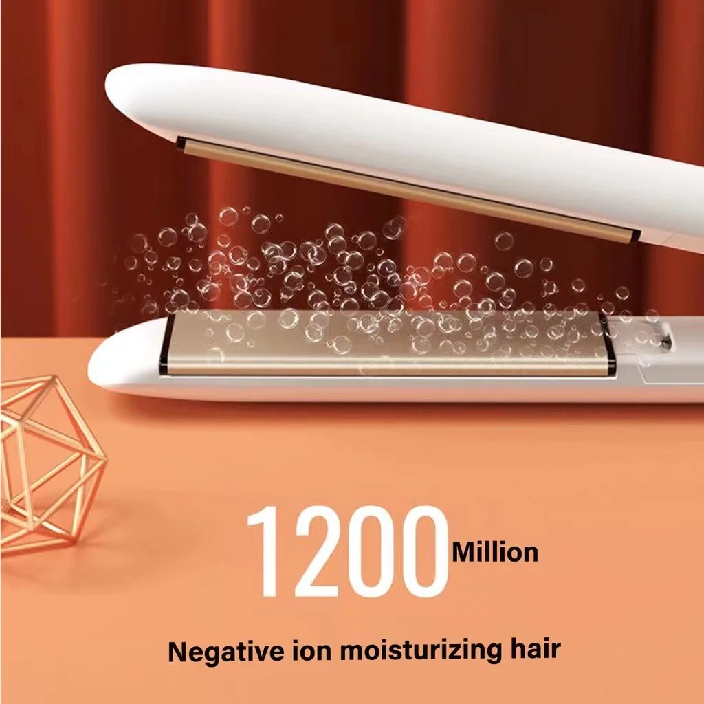 AkiraCosme 2 In 1 Negative Ion Ceramic Hair Straightener Curler, Digital LED Display Hair Curling,Professional Flat Iron Styling