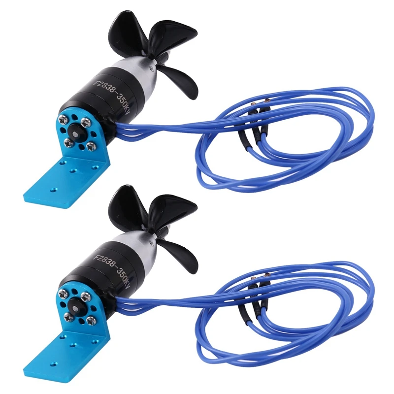 

2X IPX8 Waterproof Underwater Thruster 350KV 2.4KG Thrust Brushless Motor With 55Mm 60Mm Propeller For ROV RC Boats CW
